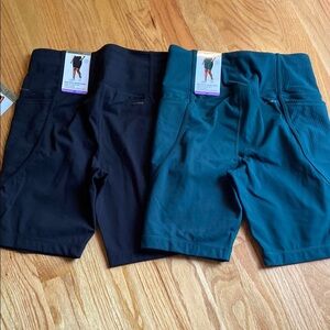 Mondetta Black High Waist Biker Shorts 2 pair NWT